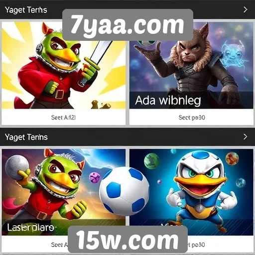 Comparativo de categorias de jogos no 7yaa.com